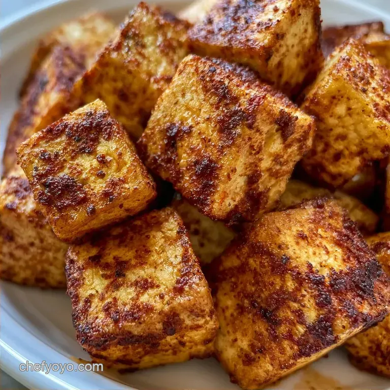 Easy Crispy Tofu Bites: Mahogany Crust