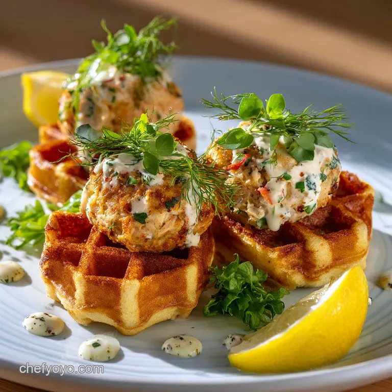 Waffled Crab Cakes: the Crispy Fluffy Game Changer presentation