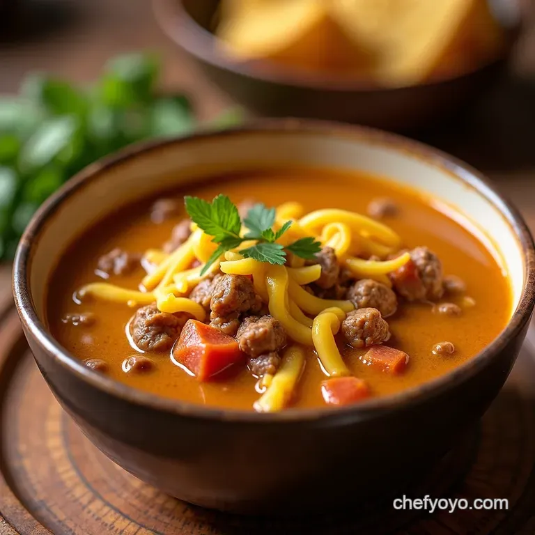 Crockpot Cheeseburger Soup the Easiest Cheesiest Dinner Ever presentation