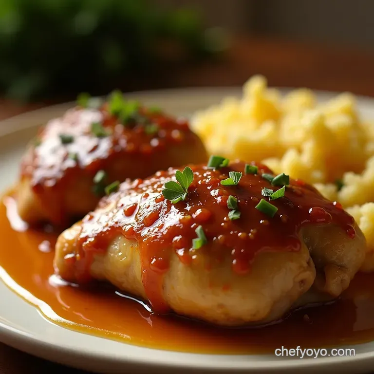 SetItandForgetIt Sweet Sticky Honey Garlic Chicken presentation