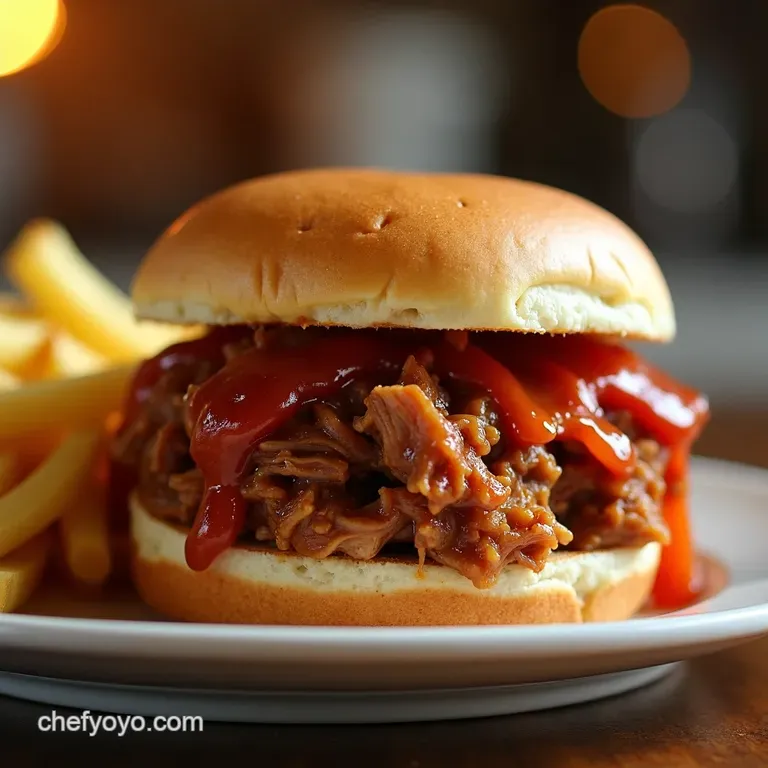 Crockpot Pulled Pork Bbq Sandwiches presentation