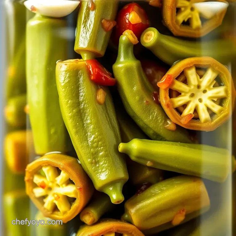 Crunchy & Tangy Southern Pickled Okra presentation