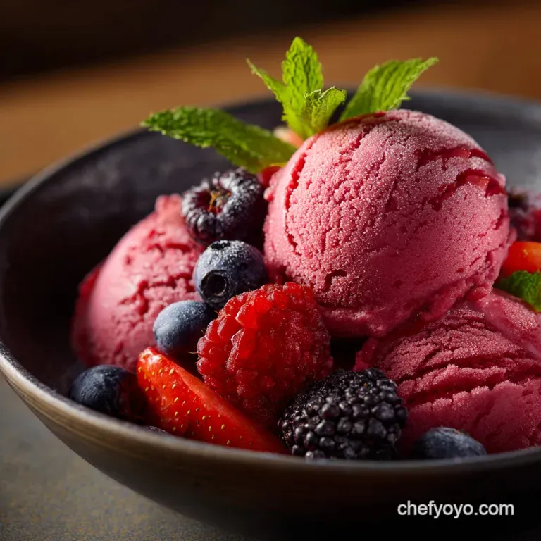 Berry Sherbet: the Gloriously Smooth Dairy-Free Summer Dessert presentation