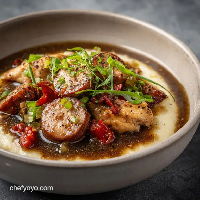 Gumbo: Deep South Chicken and Sausage Classic presentation