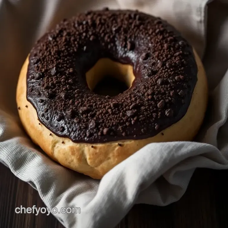 Decadent Black Russian Bagels presentation