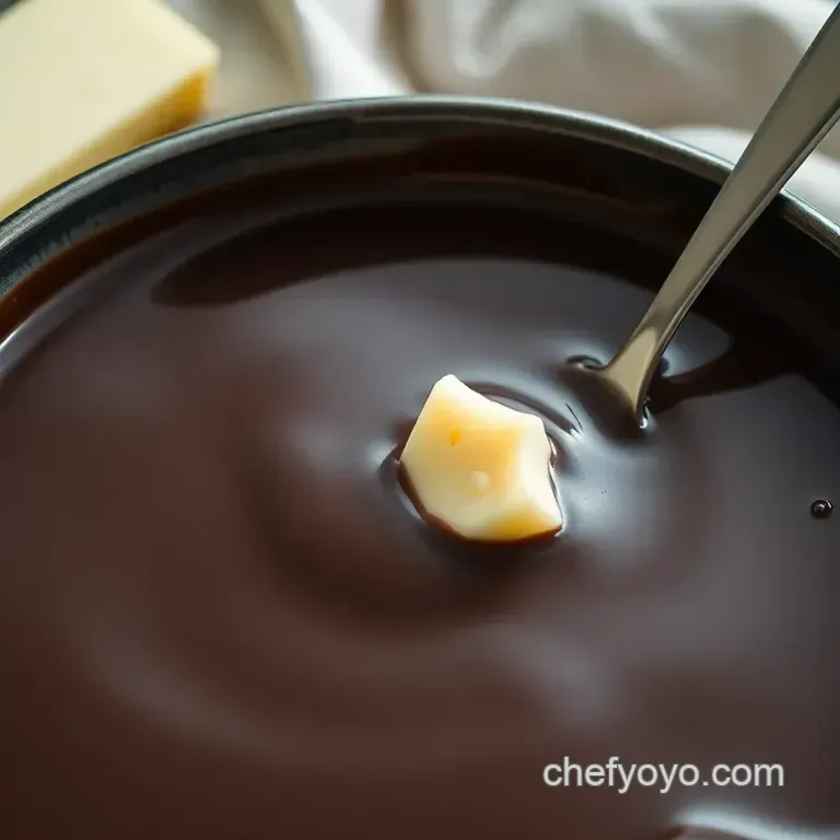 Decadent Dark Chocolate Fondue presentation