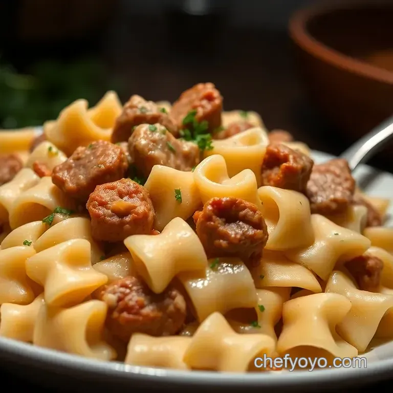 Deliciously Creamy Sausage Bow Tie Pasta