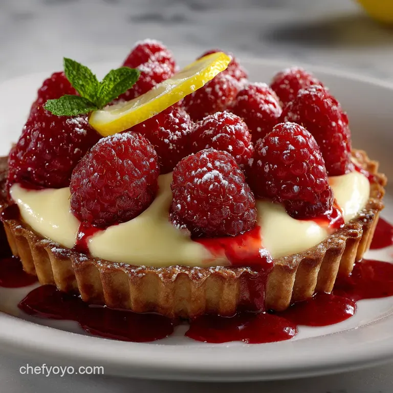 Desserts Recipes: The Ultimate Zesty Lemon Raspberry Tart