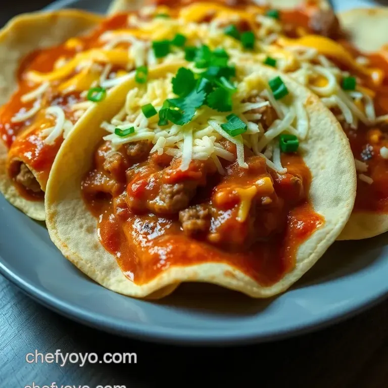 Easy Beef and Cheese Enchiladas presentation