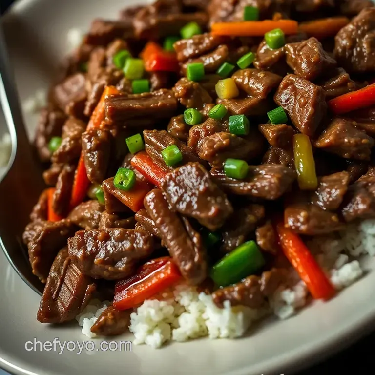 Easy Beef Chop Suey presentation