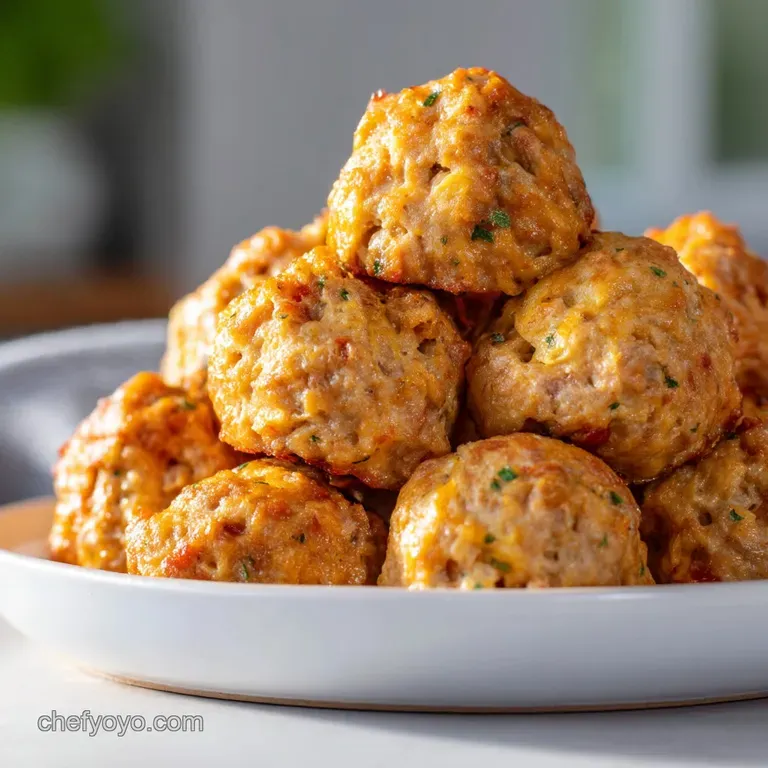 Bisquick Sausage Balls: Easy Cheesy Banger Bites presentation