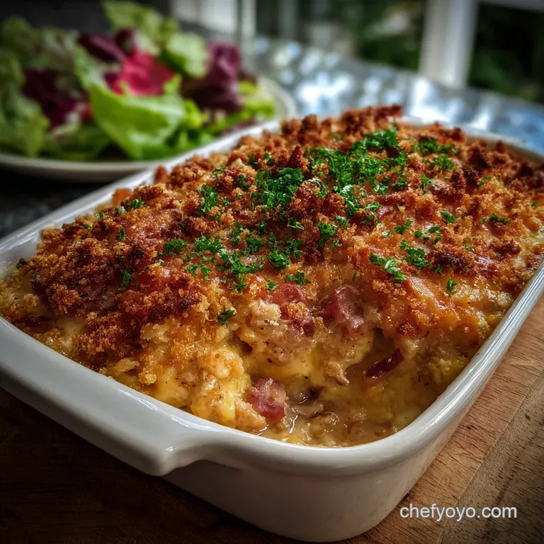 Easy Chicken Cordon Bleu Casserole Recipe presentation