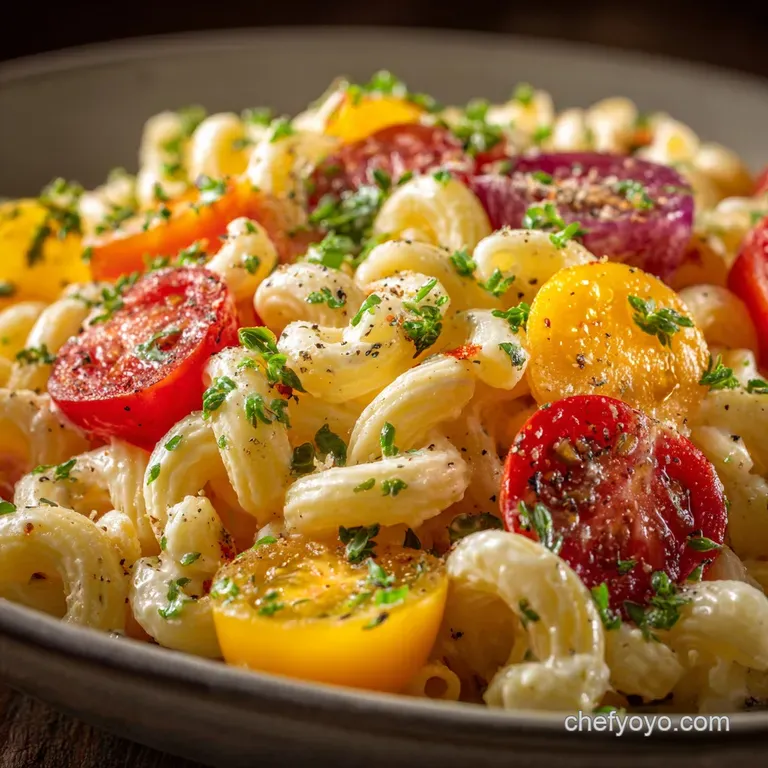 Summer Macaroni Salad with Tomatoes: The Creamy Picnic Essential
