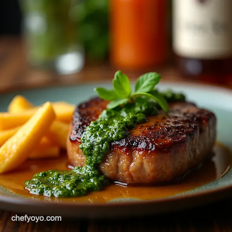 The Steakhouse Secret Quick Vibrant Classic Chimichurri Sauce presentation