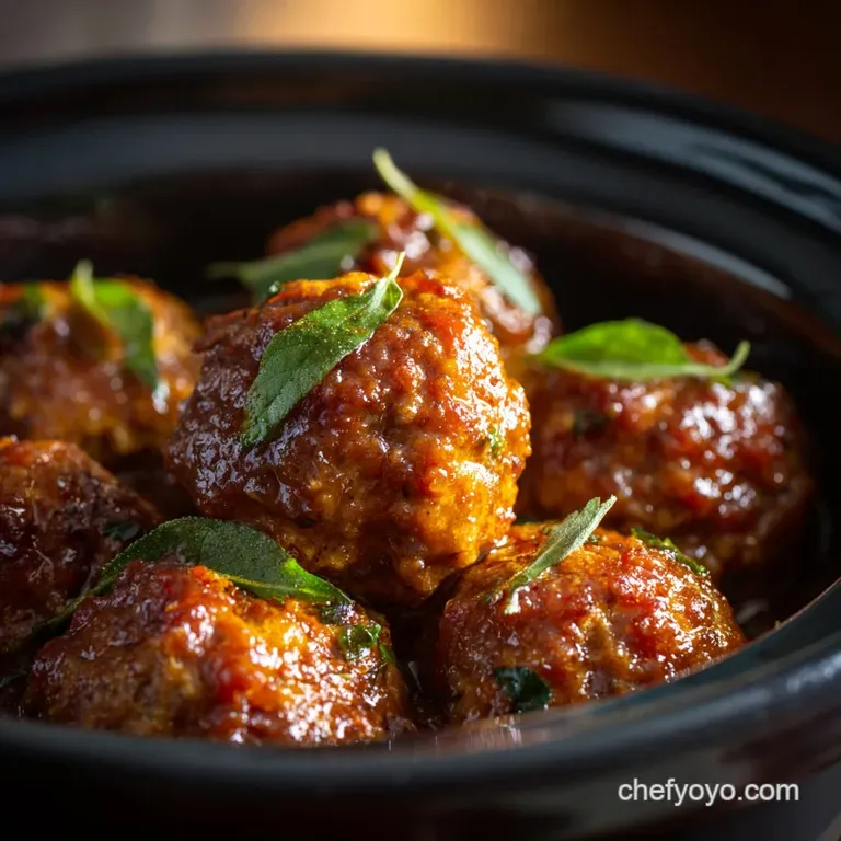 Crockpot Meatballs: Effortless Juicy and Ready for Your Next Sunday Supper presentation
