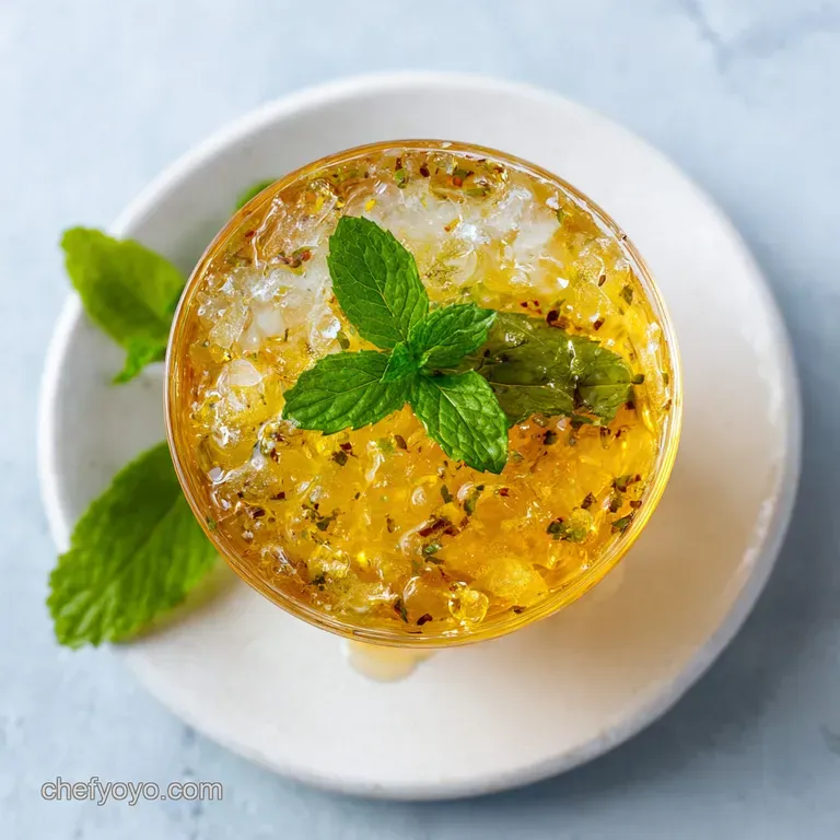 An amber-colored tropical drink in a coupe glass resting on a bamboo mat next to a scattering of fresh lime slices.