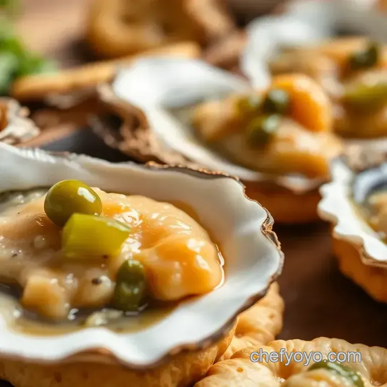 Easy Oysters on Crackers with Tasty Sauce