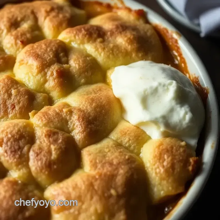 Easy Peach Cobbler Recipe presentation