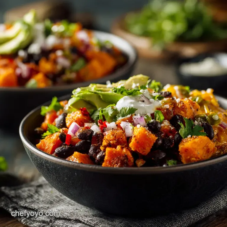 Roasted Sweet Potato Black Bean Bowls: The Sunshine Bowl with Zesty Dressing