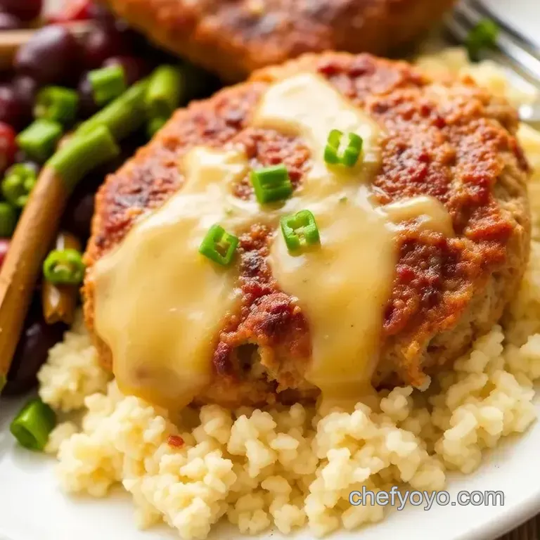 Easy Salisbury Steak Recipe with Ground Chicken presentation