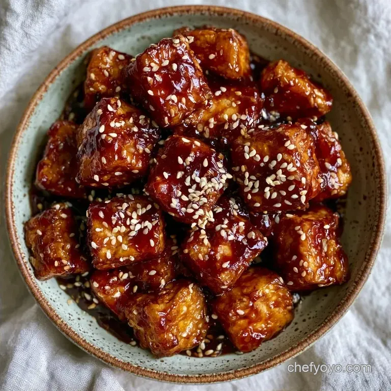 Easy Sesame Baked Tofu with Soy Sauce