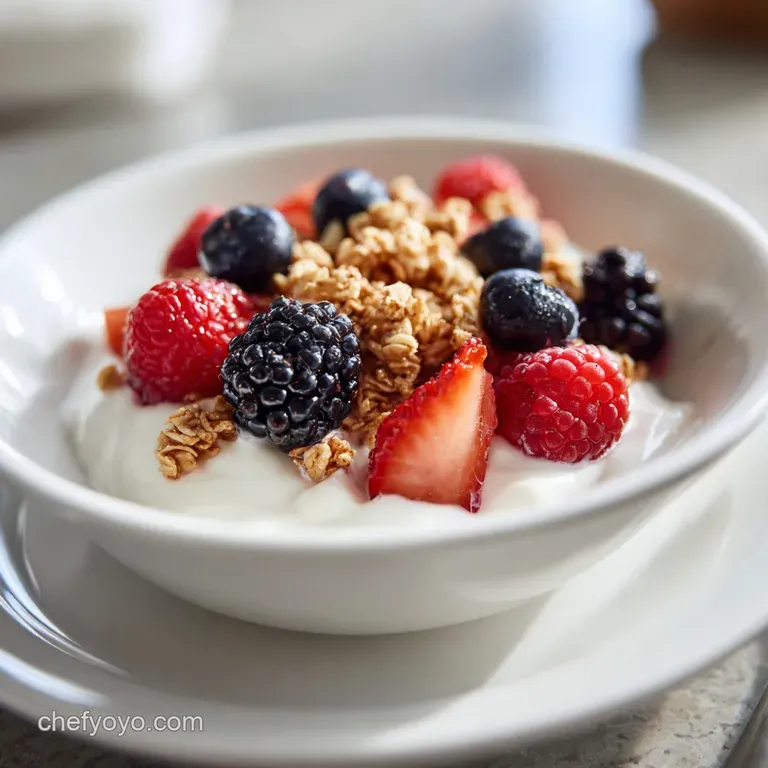Easy Yogurt Granola Bowl with Fresh Berries