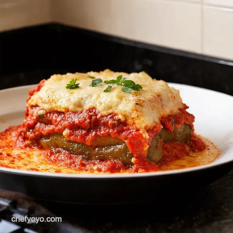 Eggplant Parmesan presentation