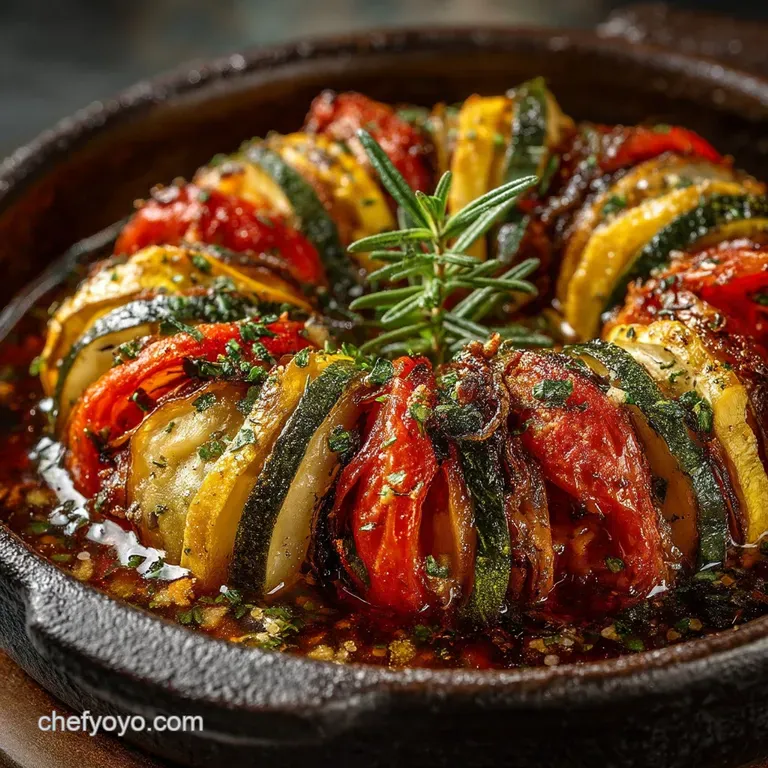 The Riviera Rhapsody Elegant SlowBaked Ratatouille Provençal presentation