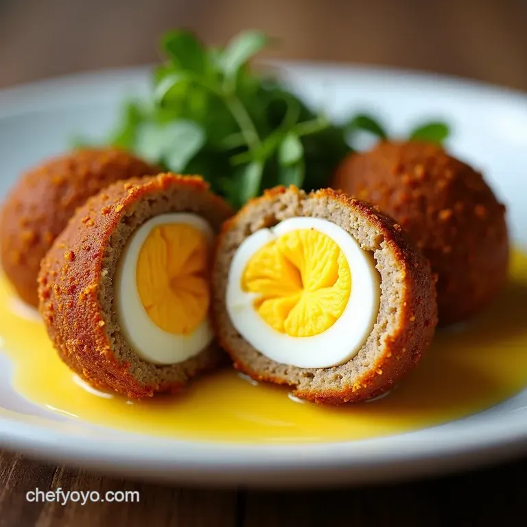 Elevated Scotch Eggs with Mustard Mayo