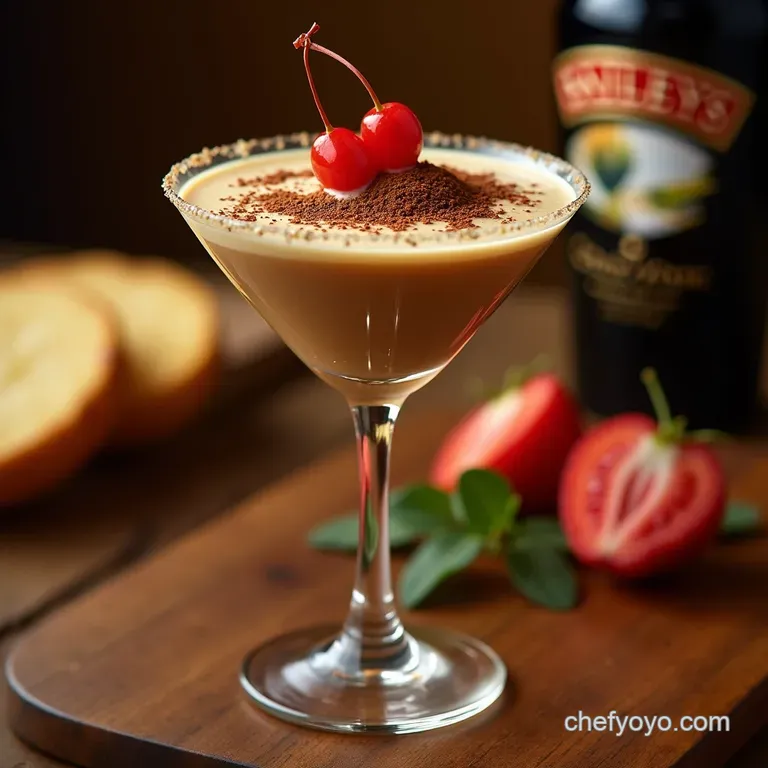 The Espresso Kick Baileys Martini Creamy Dreamy and Decadent presentation