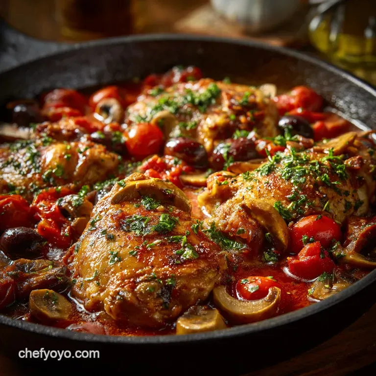 Skillet Chicken Cacciatore Our Favorite 60Minute Onepan Meal presentation