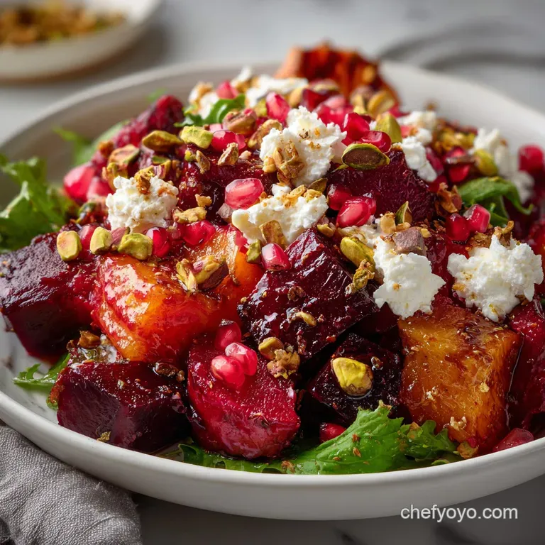 The Best Christmas Salad with Beets presentation