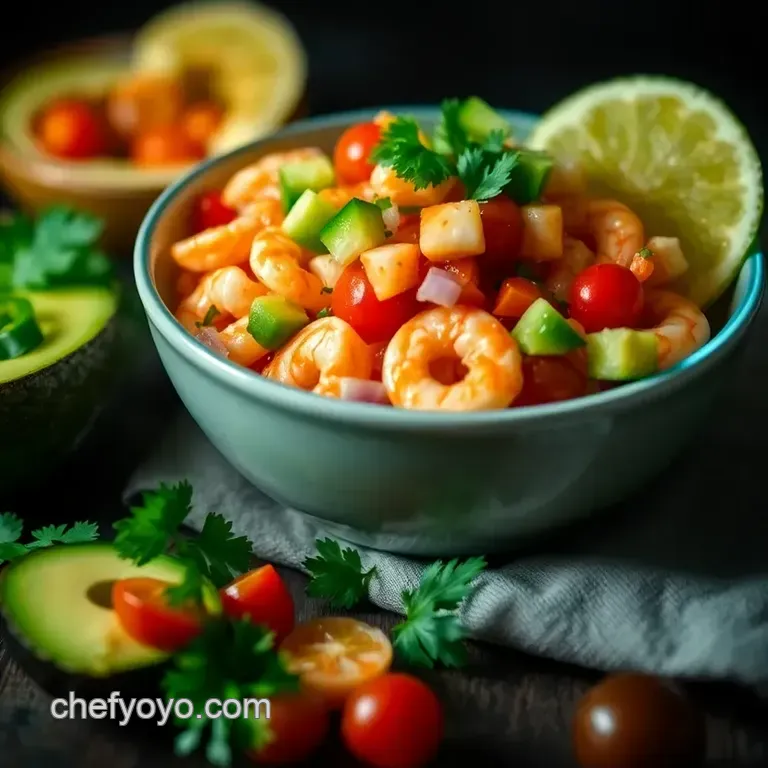 Fiesta Shrimp Cocktail: A Zesty Mexican Delight presentation