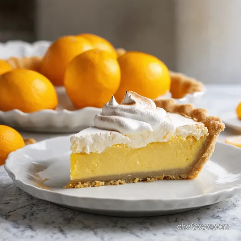 Fivecitrus Meringue Pie presentation