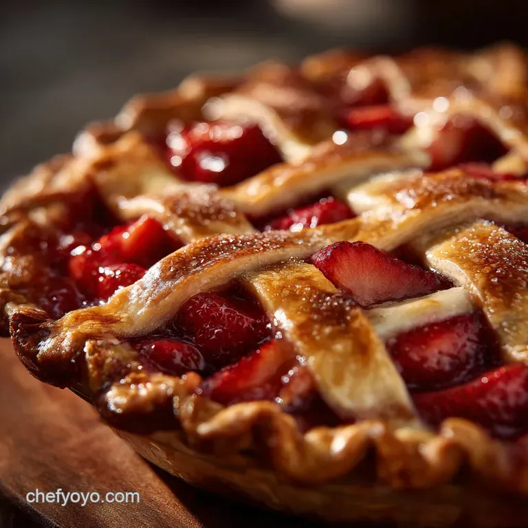 Strawberry Rhubarb Pie: the Flaky Classic presentation