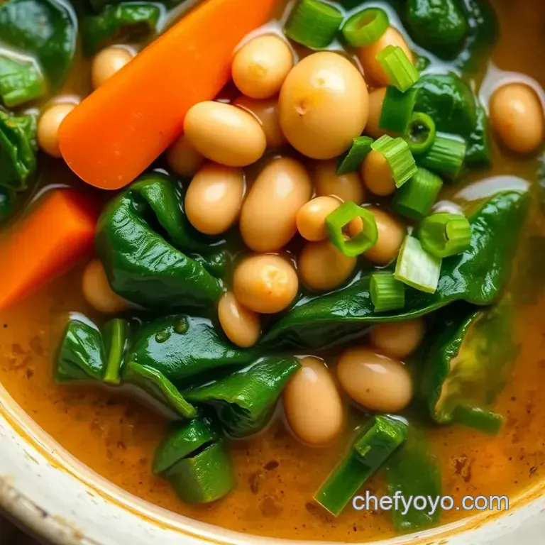 Flavorful Miso Soup with Adzuki Beans presentation