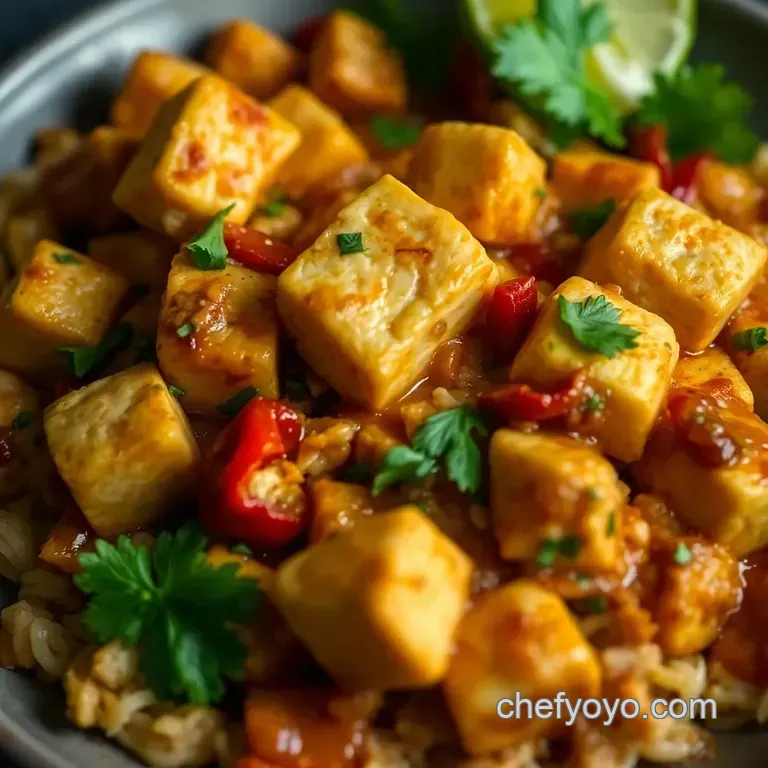 Flavorful Sofritas: Savory Spicy Tofu Delight presentation