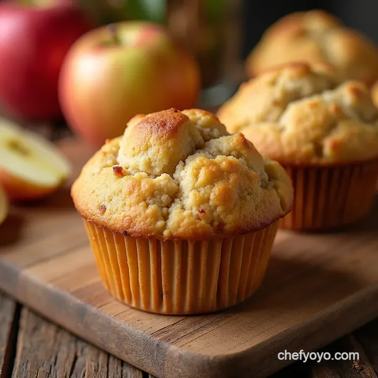 Protein Powerhouse Fluffy Apple Cinnamon Cottage Cheese Muffins presentation