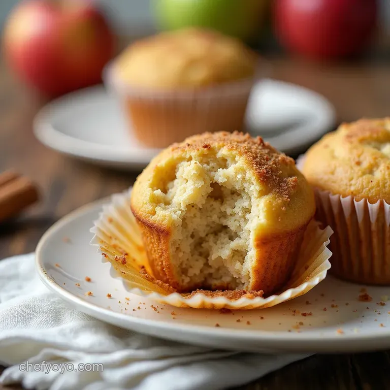 Protein Powerhouse Fluffy Apple Cinnamon Cottage Cheese Muffins