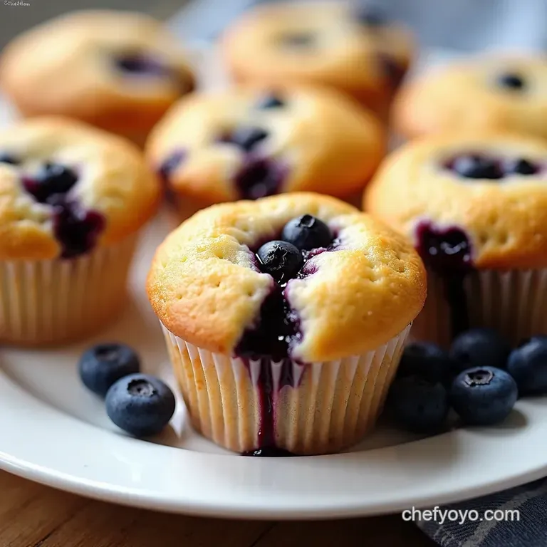 Fluffy Blueberry Cottage Cheese Breakfast Muffins