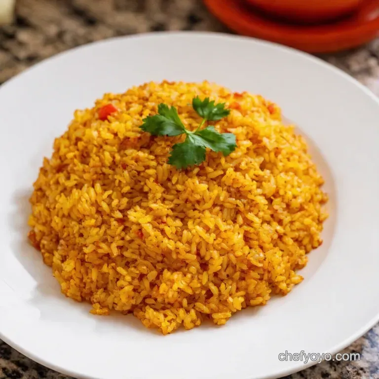 Fluffy Flavorful Fiesta Rice Authentic Spanish Rice presentation