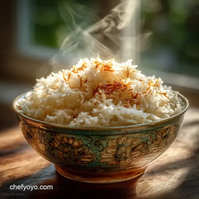 The Fluffy Foundation Perfect Steamed Jasmine Rice presentation