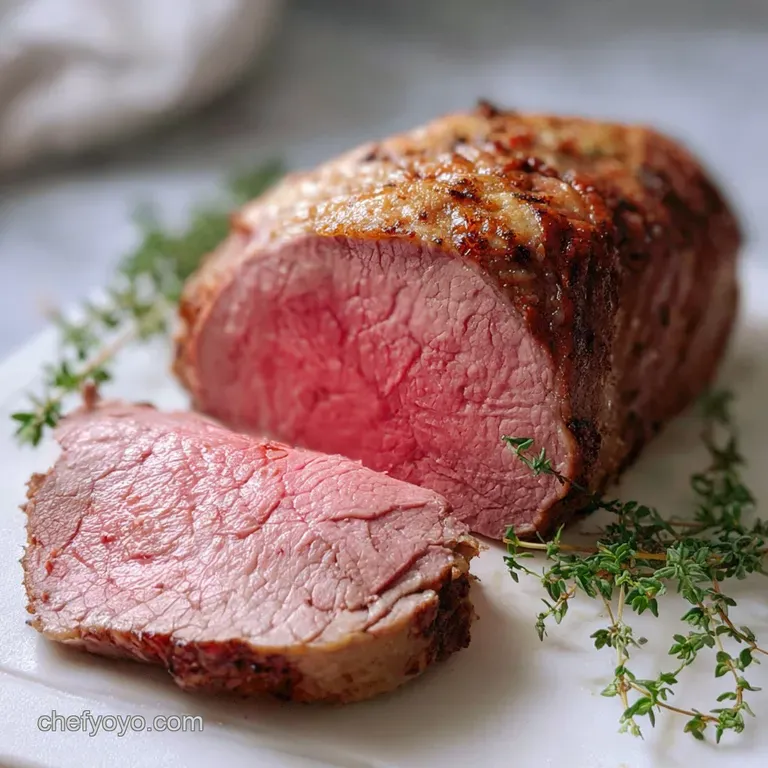 Eye of Round Roast: the Tender Pink Recipe presentation