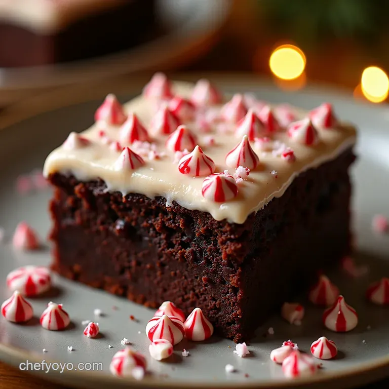 The Ultimate Fudgy Christmas Marble Brownies with Peppermint Glaze presentation