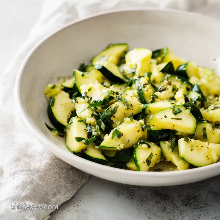 Garlic Butter Sautéed Zucchini presentation