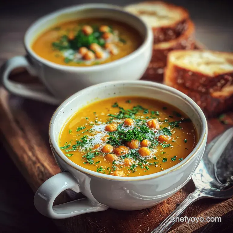 Easy Garlic Chickpea Soup