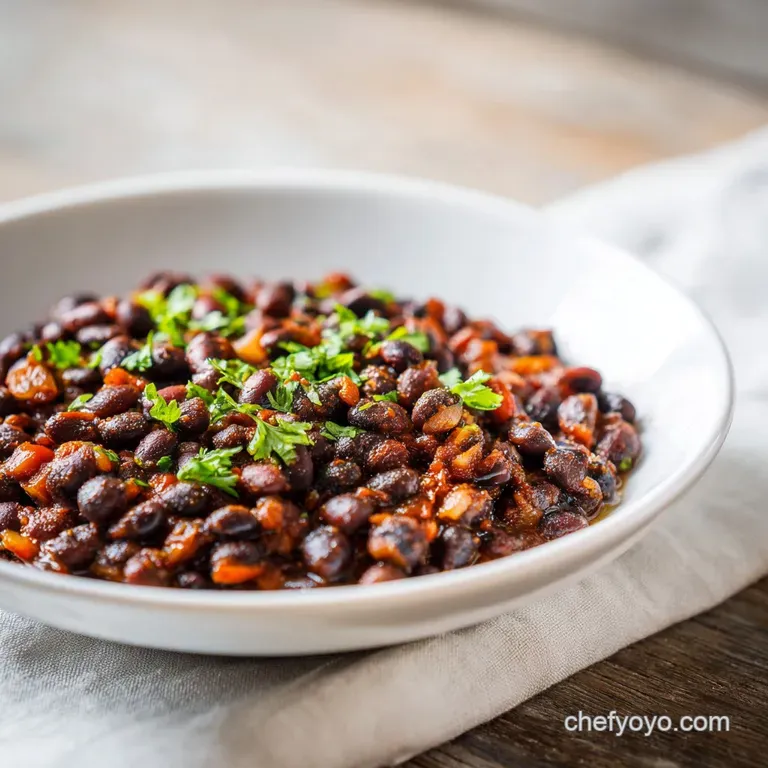 Black Bean Recipe with Garlic and Cumin