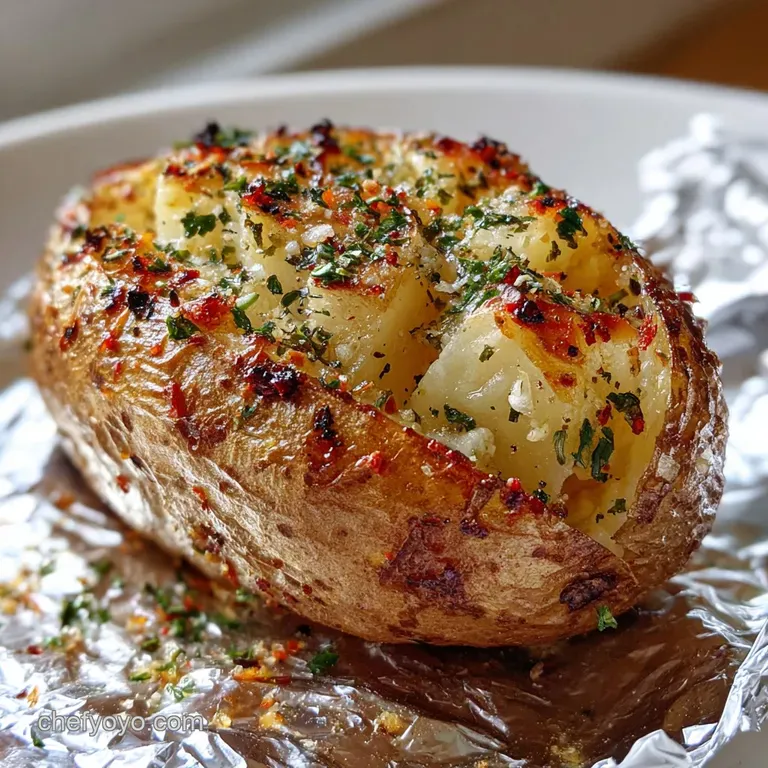 Garlic Herb Baked Potato Foil
