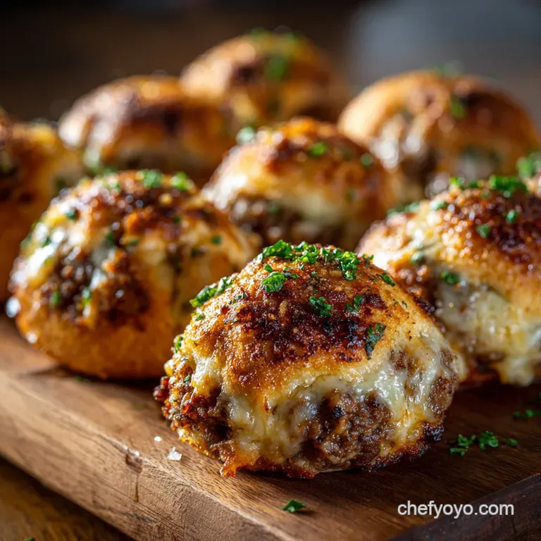 Garlic Parmesan Cheeseburger Bombs: Ultimate Game Day Appetizer Recipe