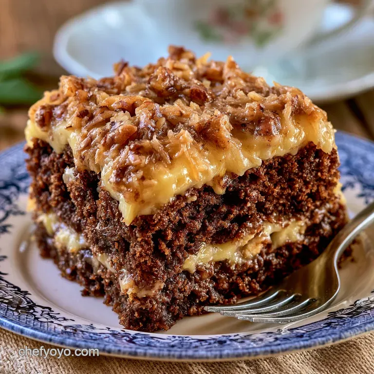 German Chocolate Cake: Moist and Rich